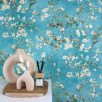 MT17140 Van Gogh Almond Blossom Turquoise