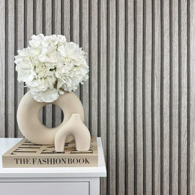 92511 Wood Slat Wooden Paneling Grey