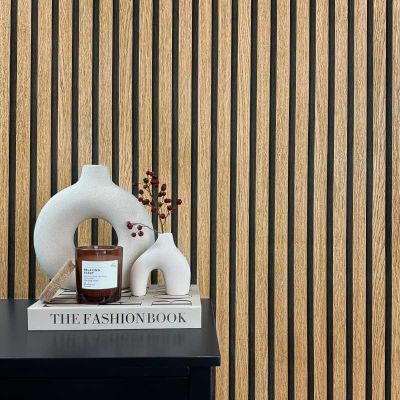 92512 Wood Slat Wooden Paneling Brown